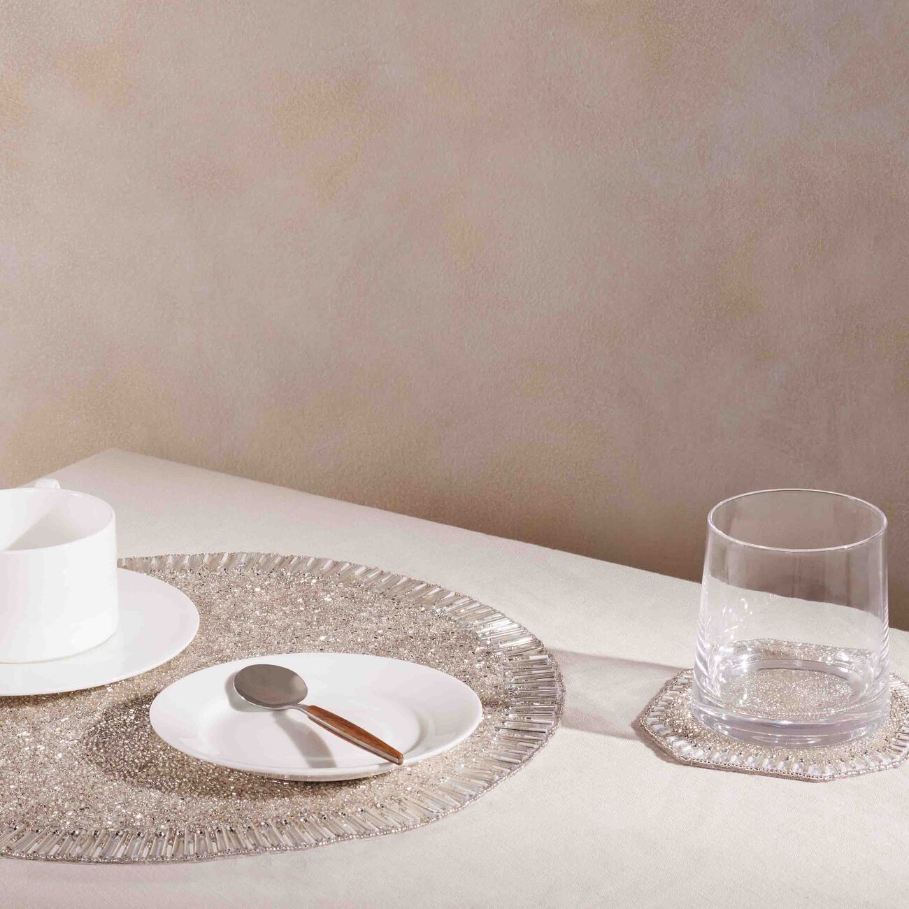 Louxor Coaster Silver Set Of 4 kim seybert louxor coaster silver set of 4