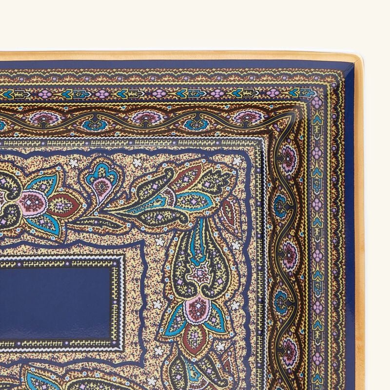 Cachemire Trinket Tray Rectangular Small Blue etro cachemire trinket tray rectangular small blue