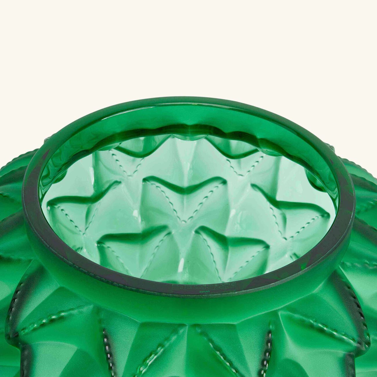 Languedoc Vase Small Green lalique languedoc vase small green