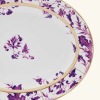 bernardaud prunus serving platter oval purple 33cm