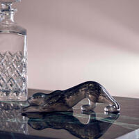 Zeila Panther Sculpture Small Grey lalique zeila panther sculpture small grey