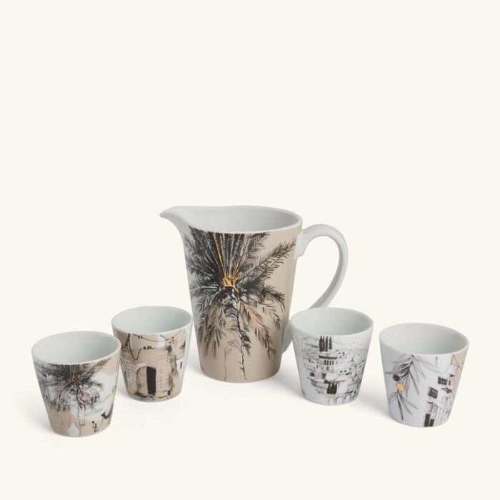 silsal nassem jug   cup set of 4