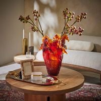 Cheval Ambre Vase Medium Brown daum cheval ambre vase medium brown