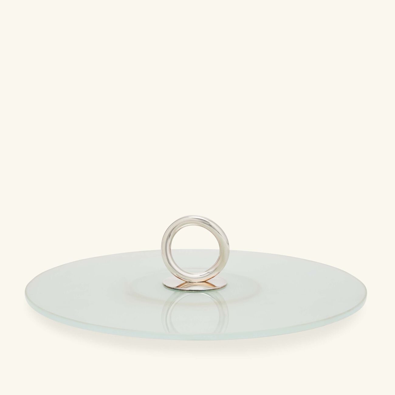 كريستوفل طبق الضيافة فيرتيجو دائري باللون الفضي 30 سم