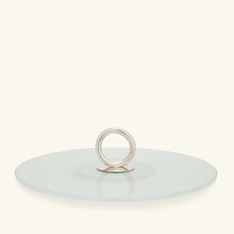 كريستوفل طبق الضيافة فيرتيجو دائري باللون الفضي 30 سم