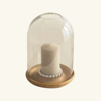 Perles Hurricane Candle Holder Large Oak 29cm christofle perles hurricane candle holder large oak 29cm