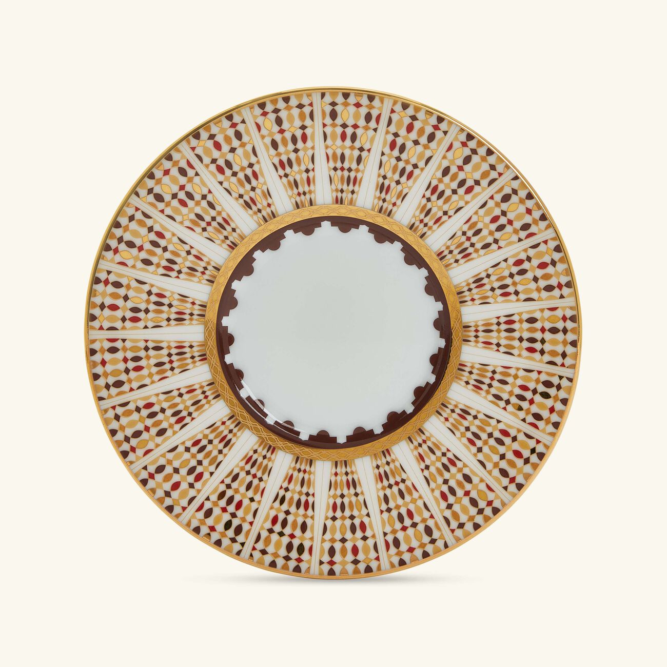 هافيلاند طقم كافالييه رويال المؤلف من فنجانين للقهوة مع صحنيهما بنقوش ذهبية