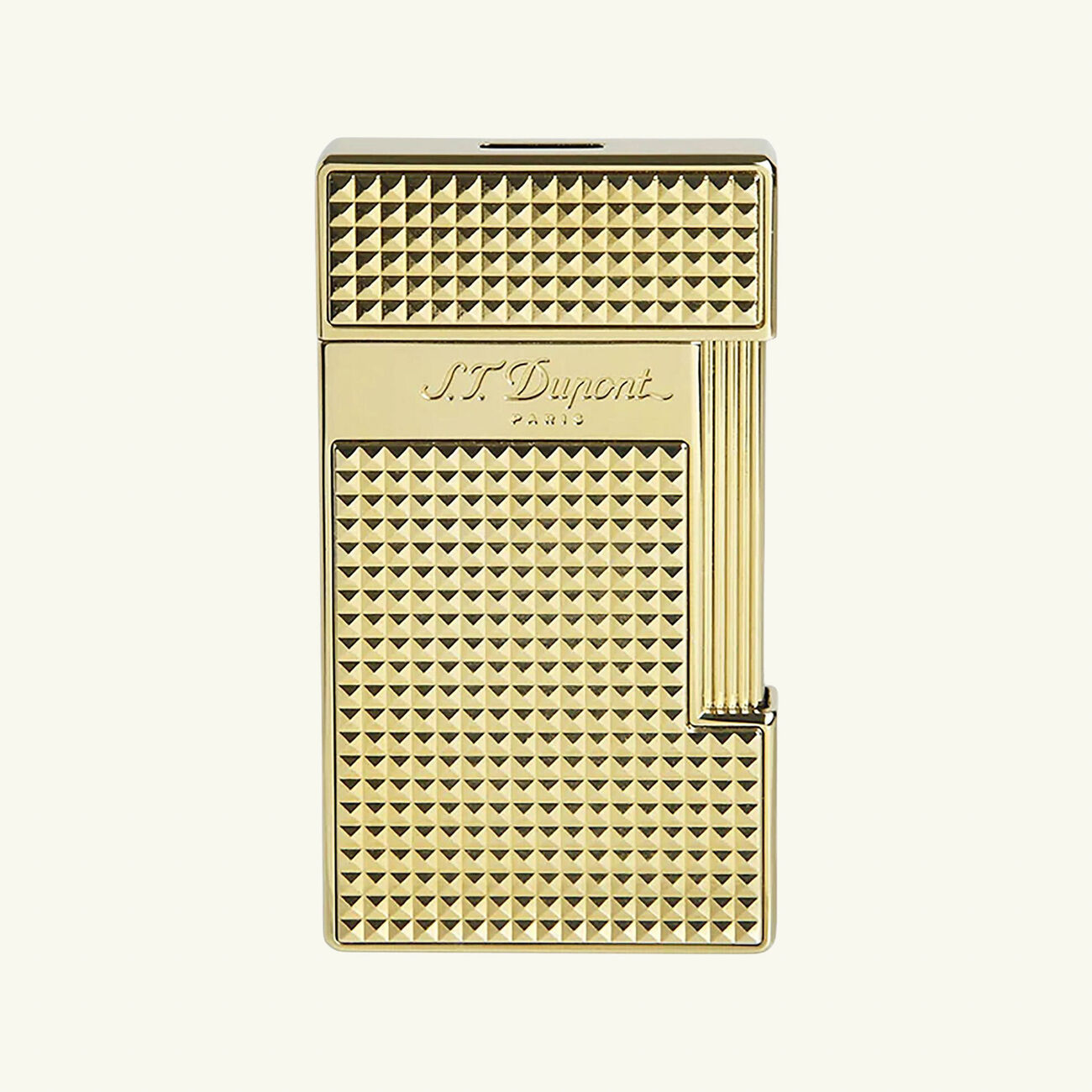 Slimmy Diamond Head Lighter Gold st dupont slimmy diamond head lighter gold