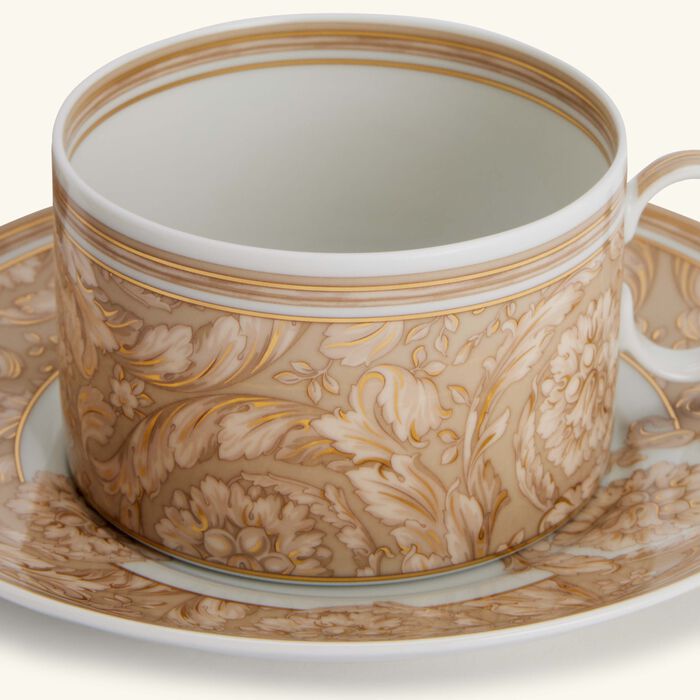 versace barocco beige tea set