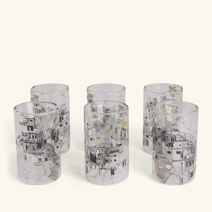 silsal naseem drinking glass set of 6