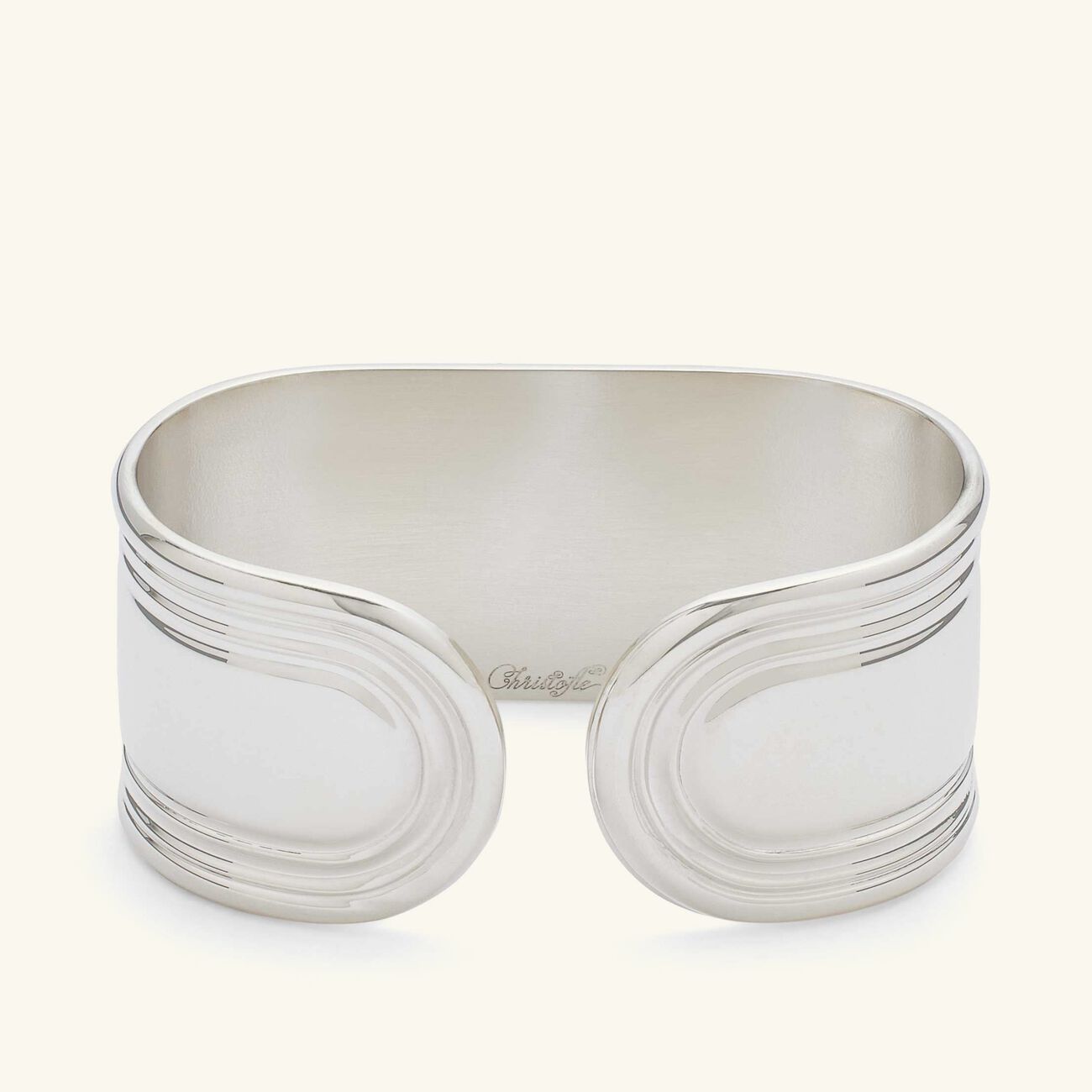 كريستوفل حلقة المناديل أوبن ماري روز باللون الفضي