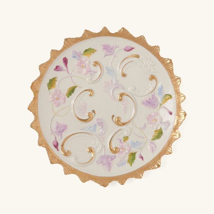 villari taormania serving tray round medium white