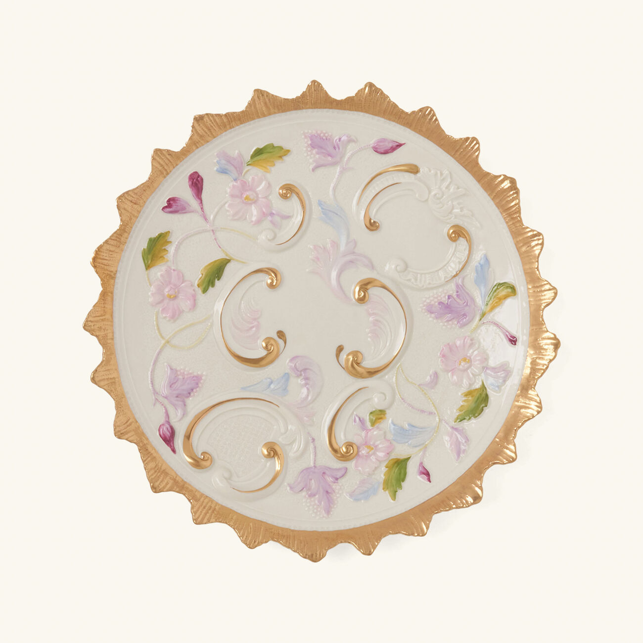 Taormania Serving Tray Round Medium White villari taormania serving tray round medium white