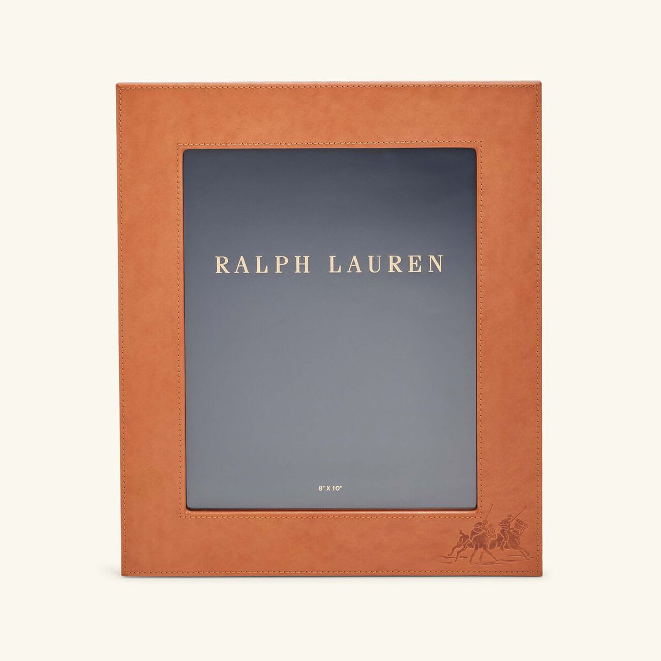 ralph lauren home bedford garrett leather frame brown 20x25 cm