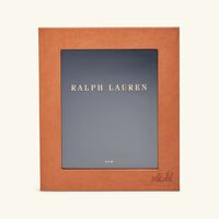 ralph lauren home bedford garrett leather frame brown 20x25 cm