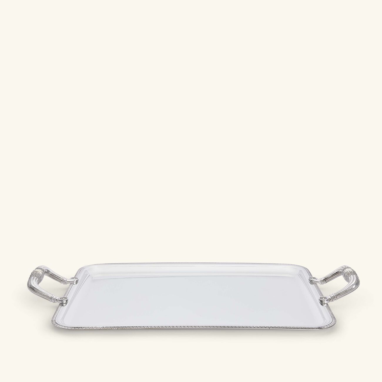 christofle malmaison serving tray with handles rectangular medium silver plated