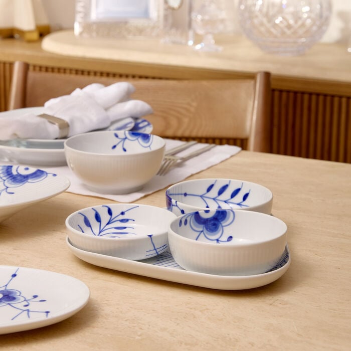 royal copenhagen blue fluted mega serving plates set of 4