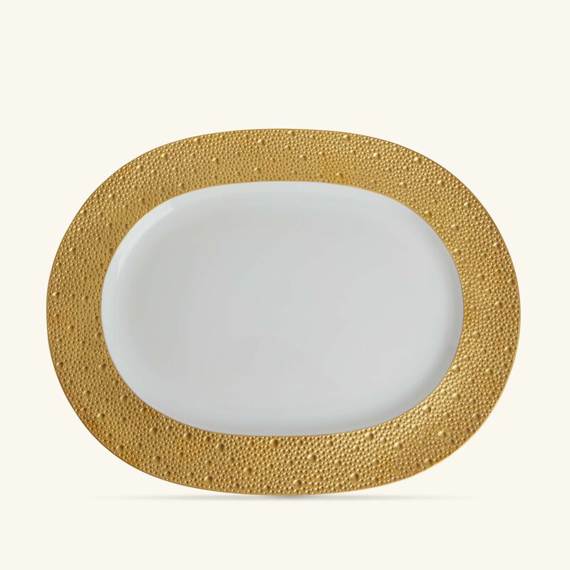 bernardaud ecume or serving platter oval gold 35cm