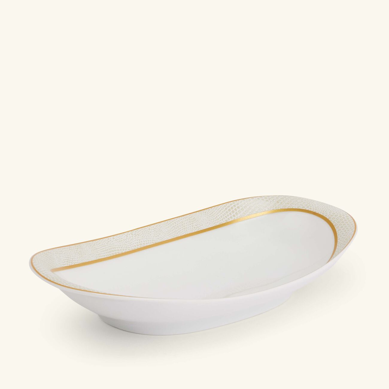Sauvage Blanc Serving Platter Oval Gold 23cm bernardaud sauvage blanc serving platter oval gold 23cm
