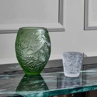 lalique feuilles votive clear