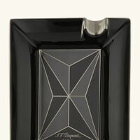 st dupont fire x ashtray rectangular large black