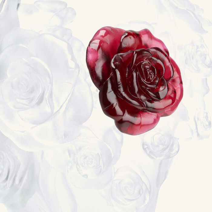 daum rose passion vase medium white limited edition