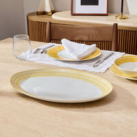كريستوفل طبق تقديم بيضاوي مالميزون ريفيرا باللون الأصفر 38 سم