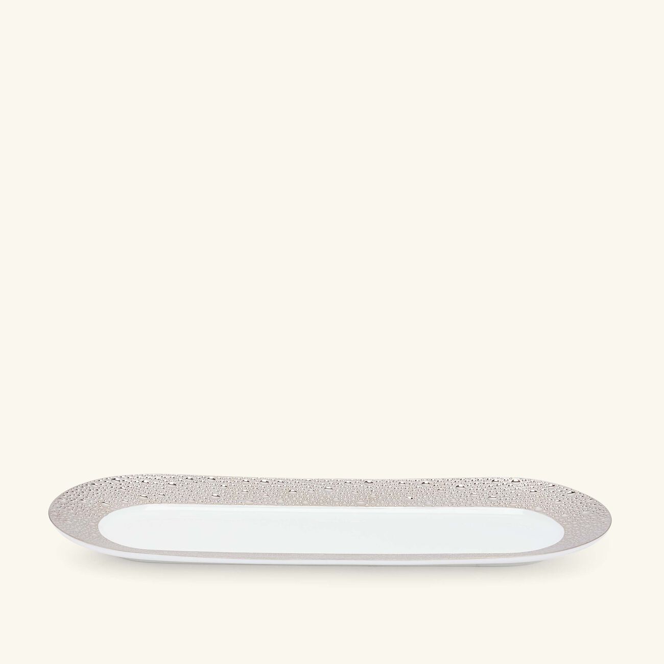 bernardaud ecume serving platter rectangular silver 32cm