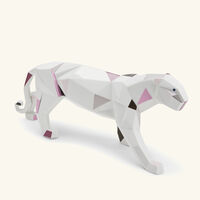 لادرو منحوتة على شكل فهد صغيرة رمادية