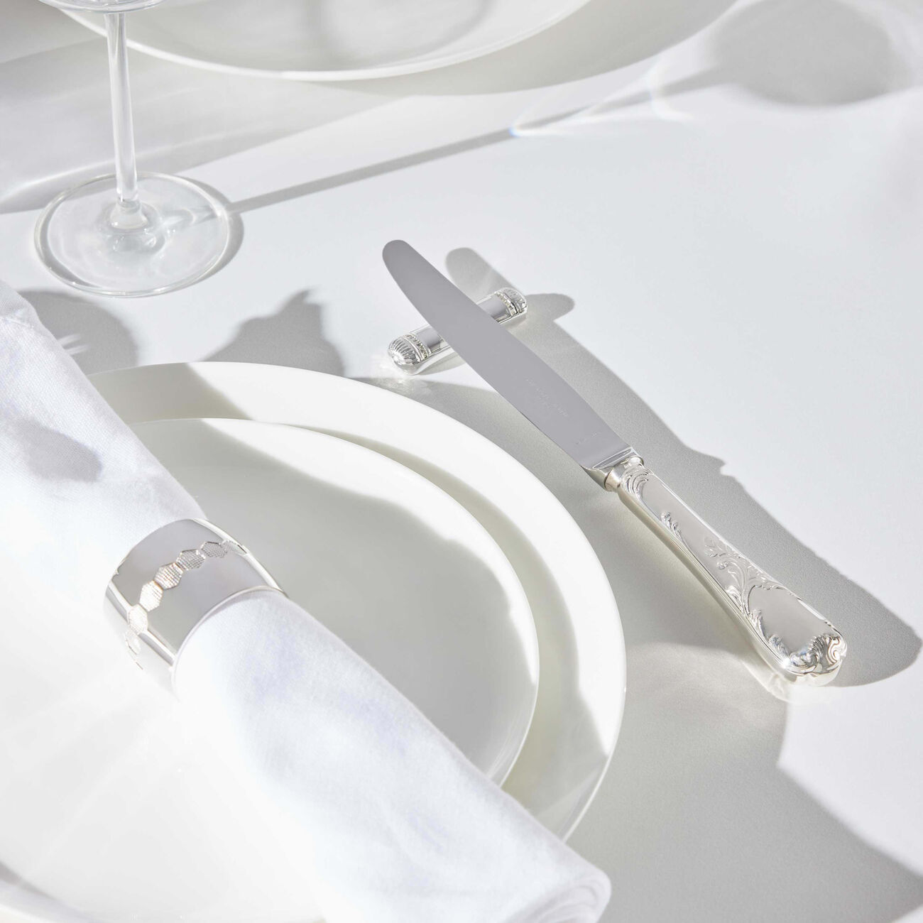 christofle malmaison knife rest silver plated set of 2