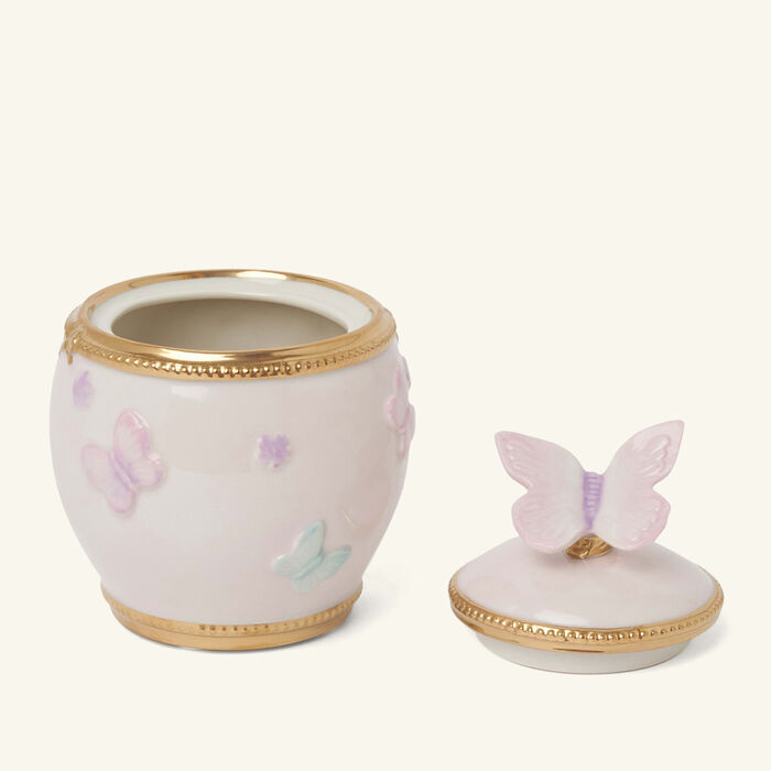 villari butterfly sugar bowl pink