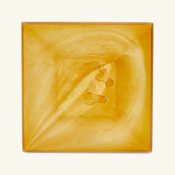 daum cavalcade trinket tray square small yellow