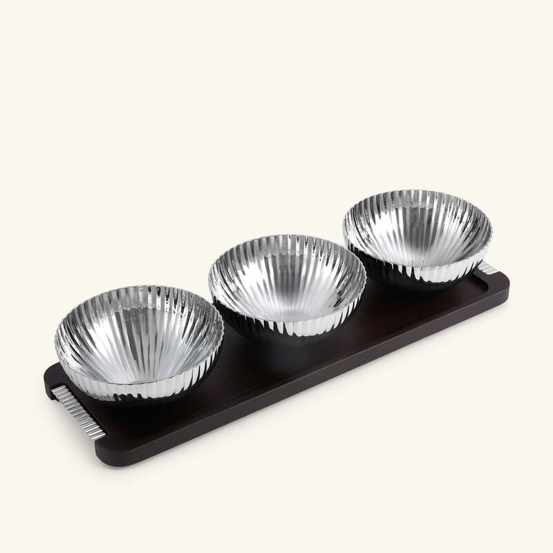 georg jensen bernadotte serving bowl set brown