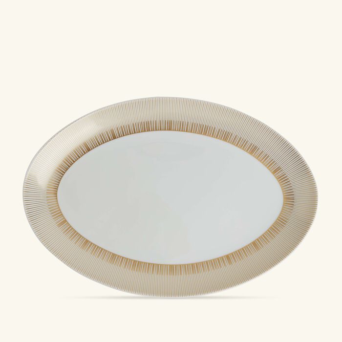 bernardaud sol serving platter oval gold 33cm