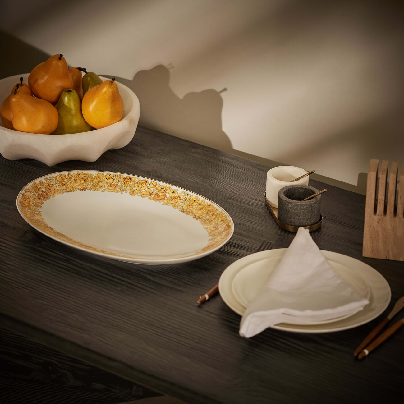 versace medusa rhapsody serving platter oval white 38cm