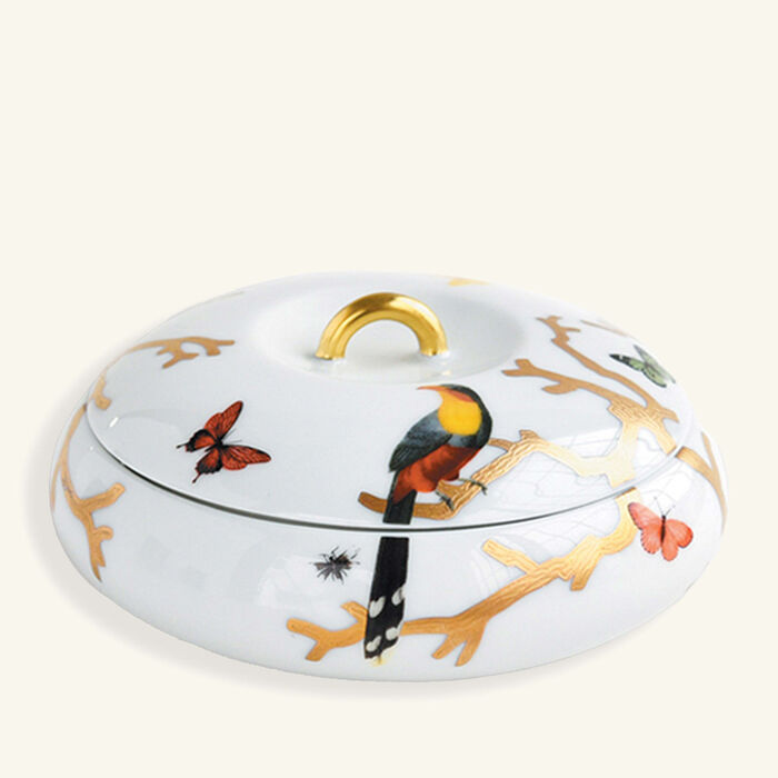 Aux Oiseaux Decorative Box Gold bernardaud aux oiseaux decorative box gold