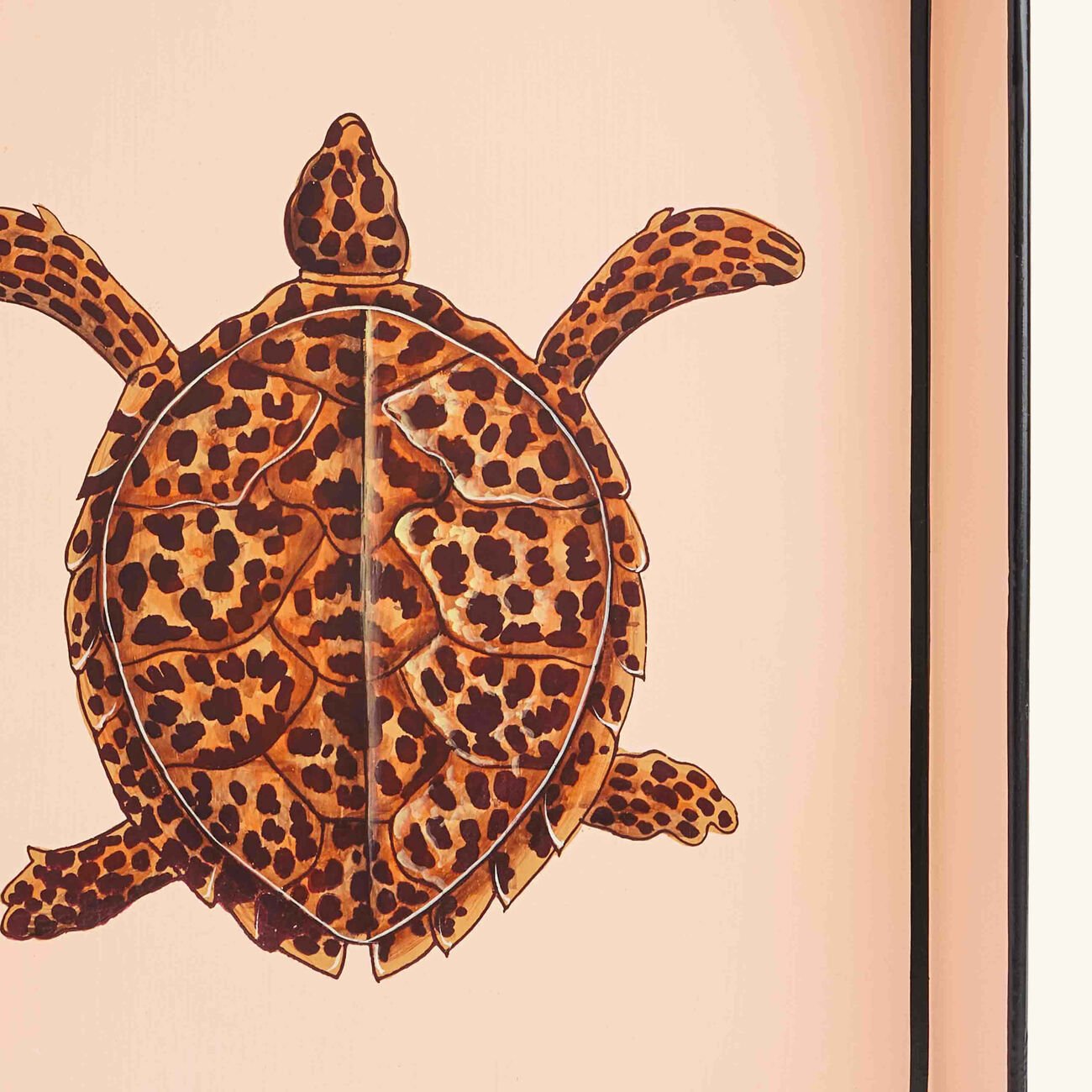 لي أوتومان صينية الضيافة فاونا على شكل مثمّن متوسطة وردي اللون