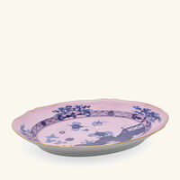ginori 1735 oriente italiano serving platter oval pink 29cm