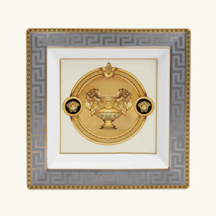 versace prestige gala trinket tray square grey