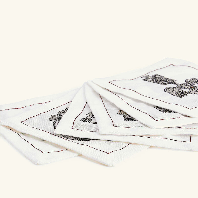 Chandeliers Cocktail Napkin White Set Of 6 kim seybert chandeliers cocktail napkin white set of 6