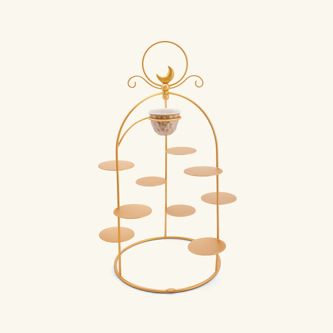 Peacock Extravaganza Pastry Stand & Coffee Cup Holder Gold villari peacock extravaganza pastry stand coffee cup holder gold