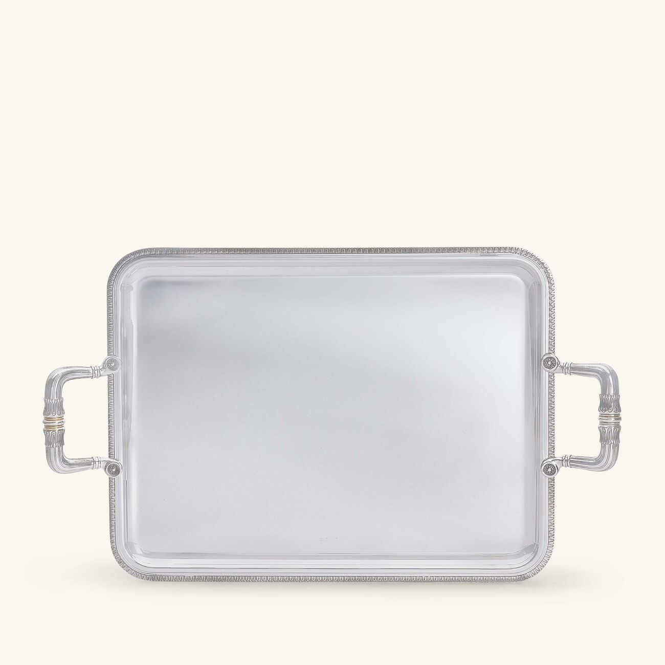 christofle malmaison serving tray with handles rectangular medium silver plated