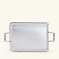 christofle malmaison serving tray with handles rectangular medium silver plated