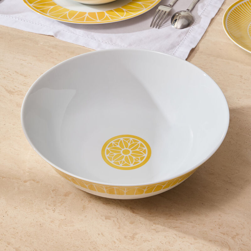 christofle malmaison riviera serving bowl yellow 25 cm