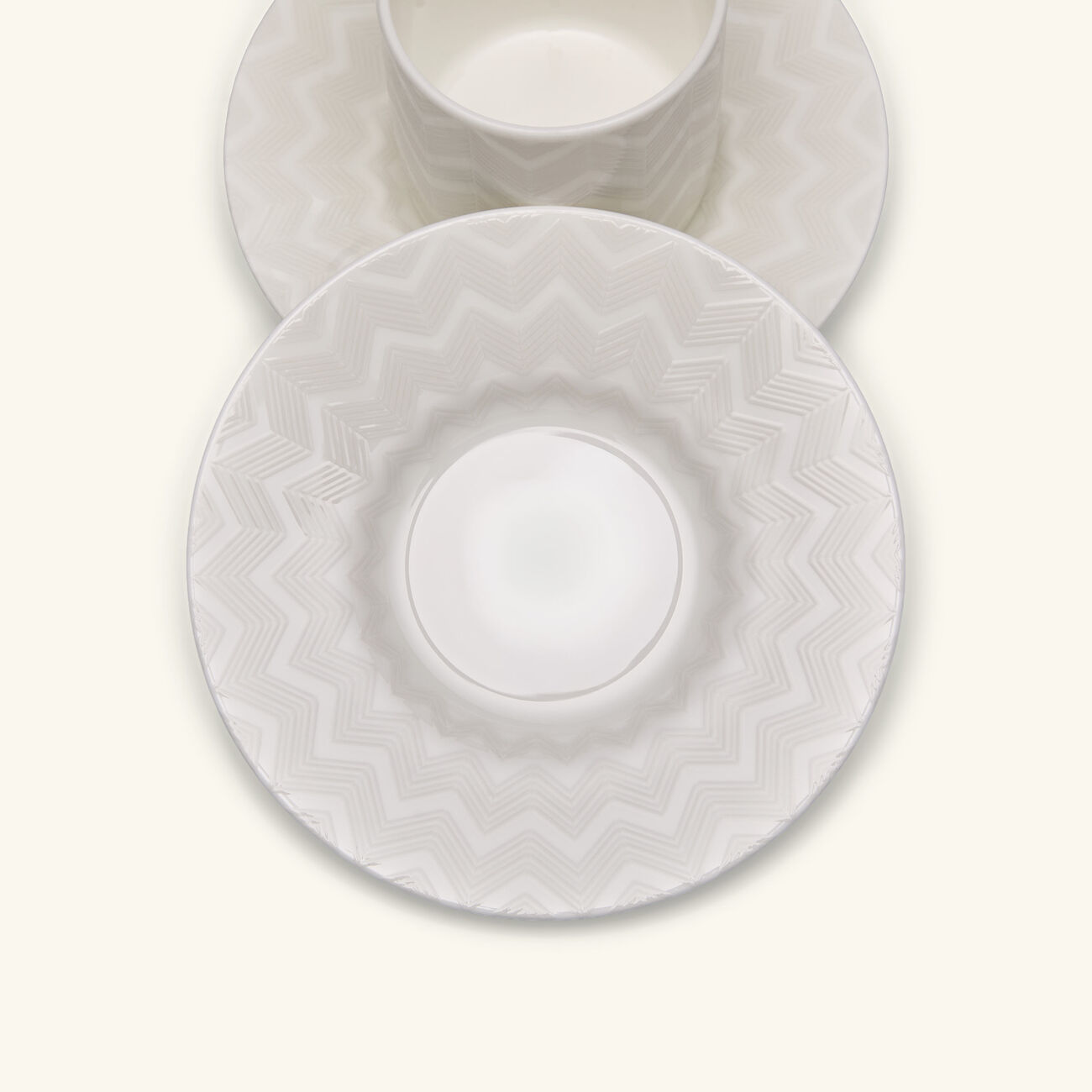 missoni home zig zag coffee cup   saucer white set of 2