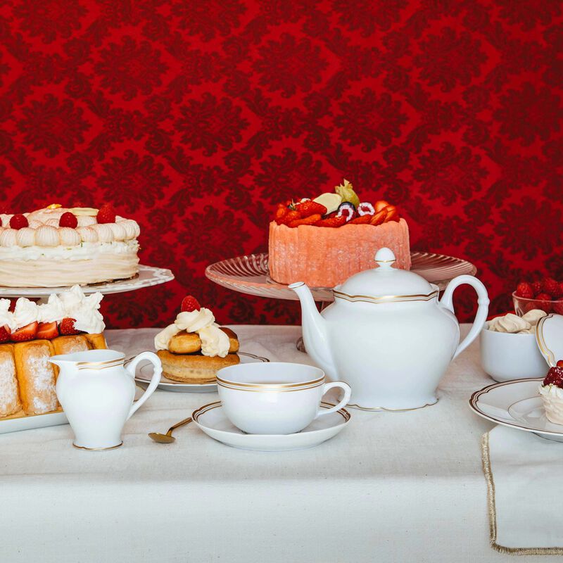 Pompadour Tea Cup & Saucer Gold bernardaud pompadour tea cup saucer gold