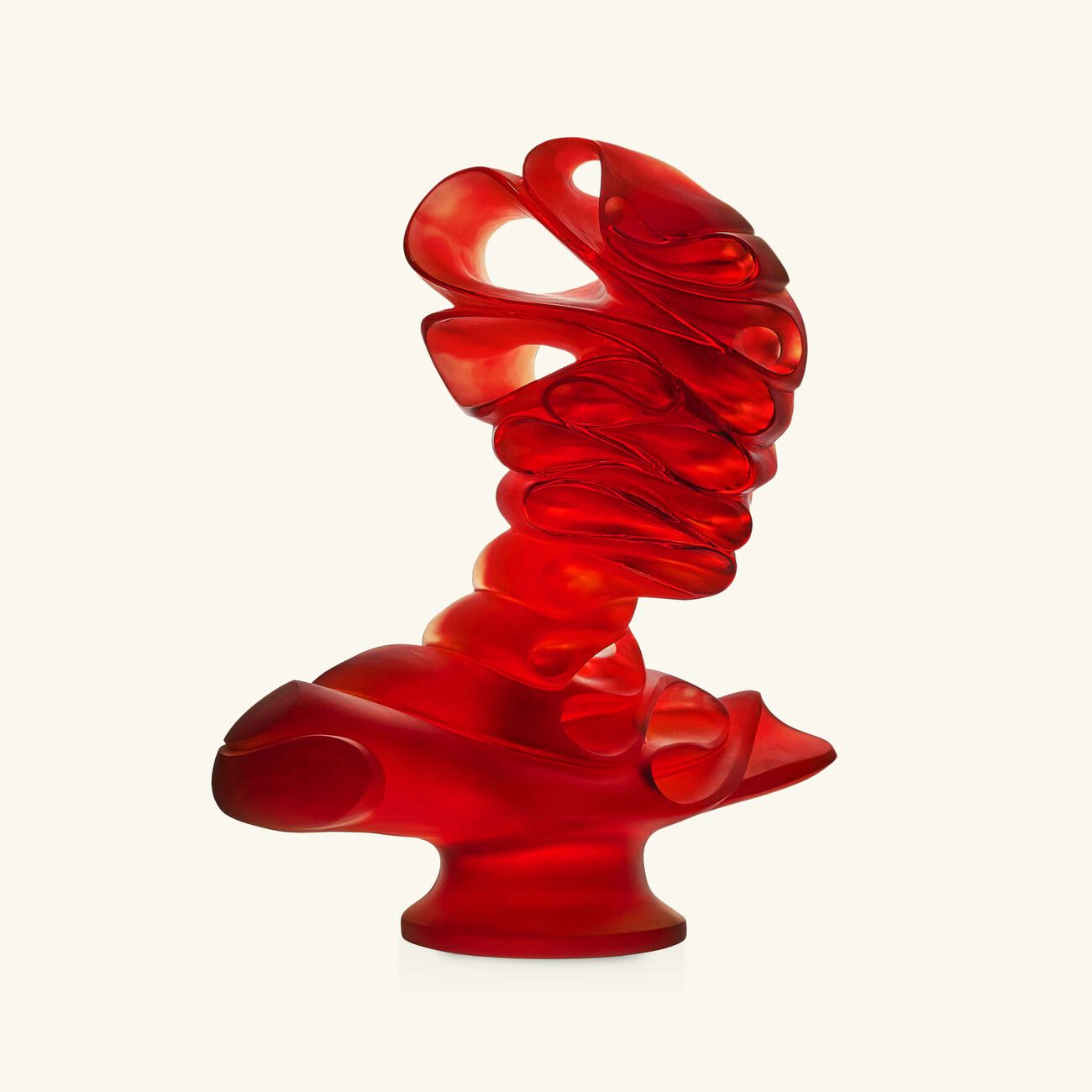 daum masque de verre sculpture mini orange limited edition