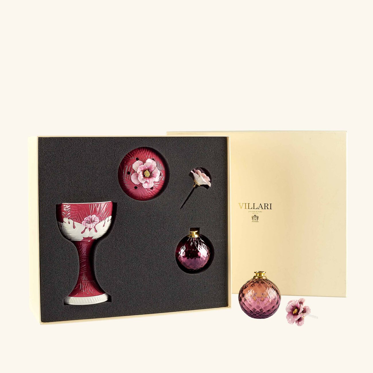 Acapulco Incense Burner & Perfume Bottle Maroon villari acapulco incense burner perfume bottle maroon