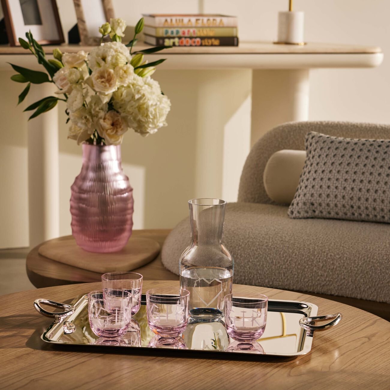 روكل كأس الشرب إيه بي سي جيرل باللون الوردي