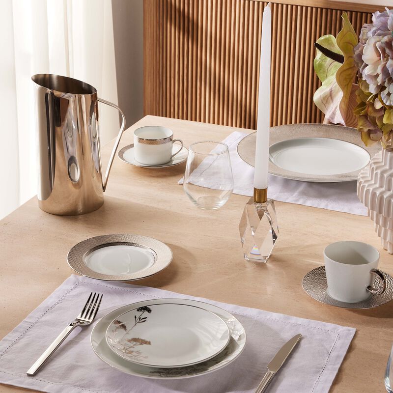 bernardaud divine bread   butter plate round silver 16cm